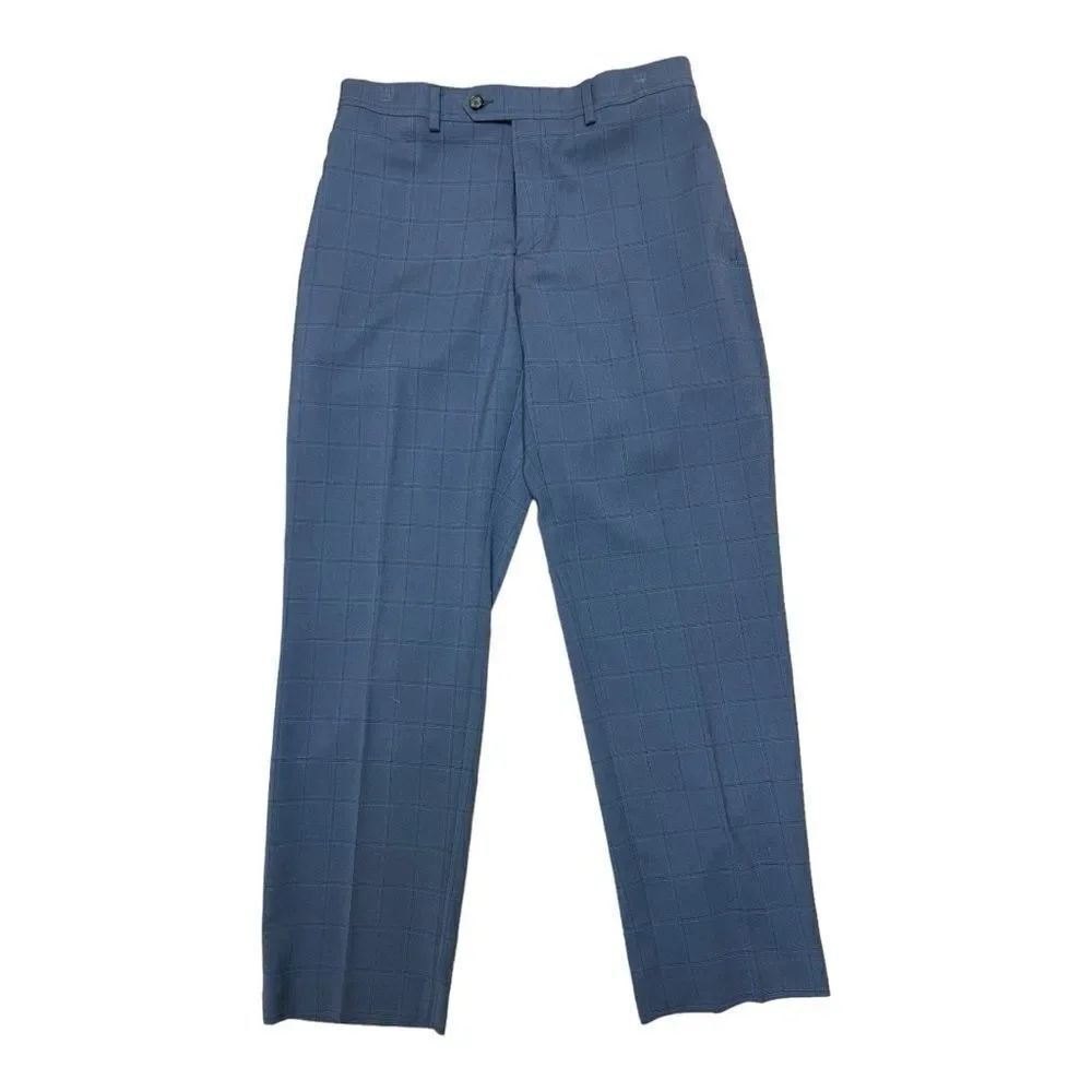 Ralph Ralph Lauren Blue Plaid Dress Pants Size 32X30 EUC Office Slacks Preppy